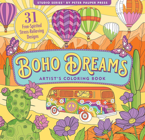 BOHO DREAMS ADULT COLORING BOOK - PETER PAUPER PRESS, INC.